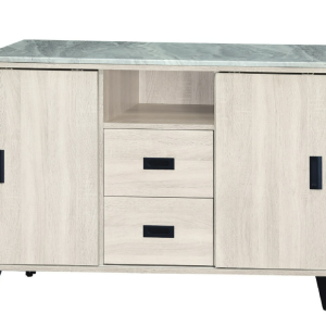 E380-3 艾斯白橡木4尺推門餐櫃 含石面