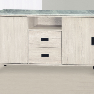 E380-4 艾斯白橡木5尺推門餐櫃 含石面