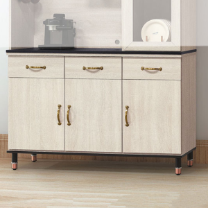 E377-6 鋼刷白4尺岩板餐櫃下座