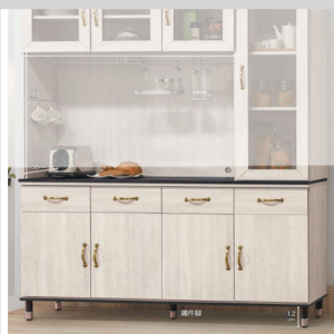 E377-2 鋼刷白5.3尺岩板餐櫃下座