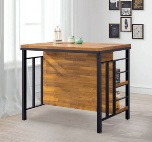 E380-1 工業風集層材4尺中島桌