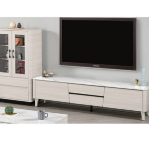 A1487-4 丹尼斯8.3尺岩板L櫃 ⊙桌面12mm岩板、 ⊙附活動隔板2片