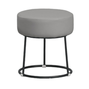 A1890-1 艾達圓凳 灰色皮