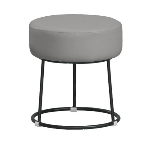 A1890-1 艾達圓凳 灰色皮