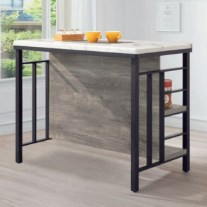 E380-2 工業風灰橡雲杉4尺中島桌