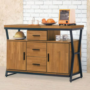 E380-5 工業風木心板4尺餐櫃