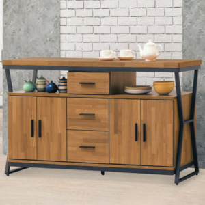 E380-6 工業風木心板5尺餐櫃