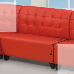 G539-8 2092紅皮雙人椅