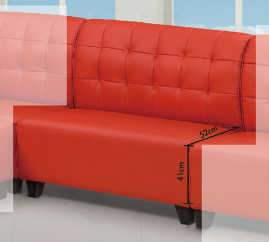 G539-8 2092紅皮雙人椅