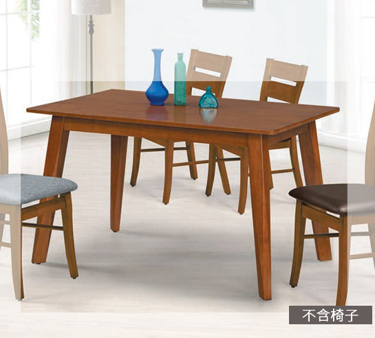 E386-1 柚木色4尺餐桌