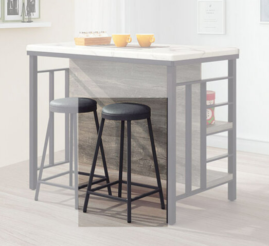 E420-10 工業風中島椅 牛仔黑