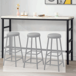 E396-1 工業風灰橡雲杉6尺吧台桌