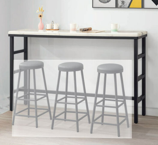 E396-1 工業風灰橡雲杉6尺吧台桌