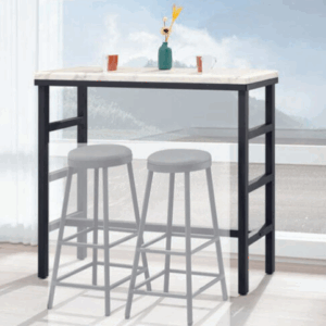 E395-5 工業風灰橡雲杉4尺吧台桌