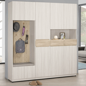 A1531-1 克萊格6尺玄關組合鞋櫃 ⊙附木吊棒5支、 ⊙附活動隔板6大6小片