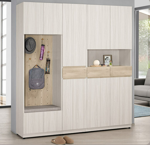 A1531-1 克萊格6尺玄關組合鞋櫃 ⊙附木吊棒5支、 ⊙附活動隔板6大6小片