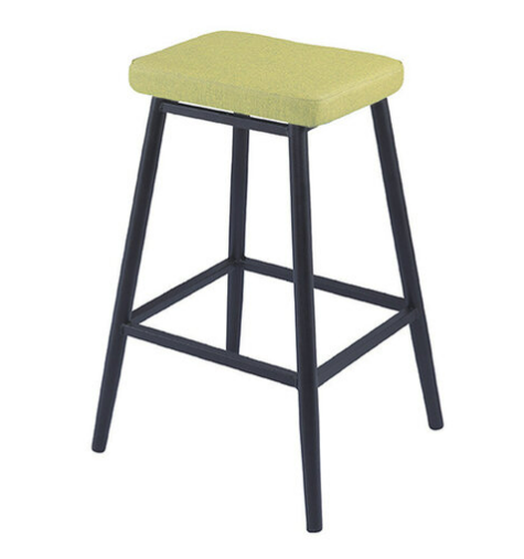 E419-4 高腳貓抓皮高吧椅 綠色 烤黑砂腳