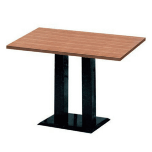 E402-11 柚木2*3.5尺木心板餐桌貼美耐板、雙管鐵腳