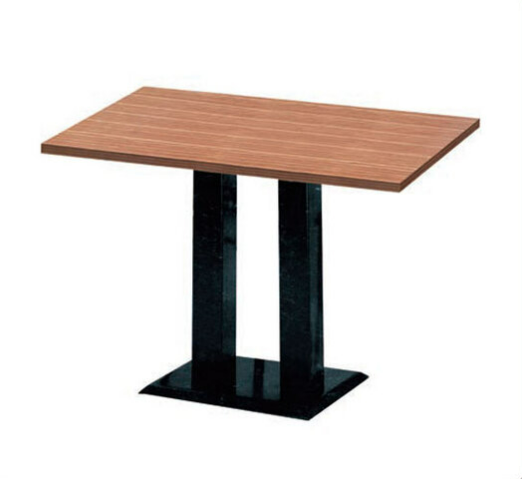 E402-11 柚木2*3.5尺木心板餐桌貼美耐板、雙管鐵腳