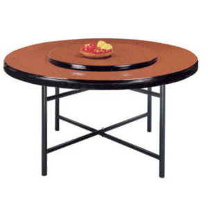 E400-10 6尺圓桌⊙6支型剪腳.4尺轉皿.2尺鋁圈白碎石/胡桃/紅寶石、 木心板貼美耐板、7尺以上須訂做