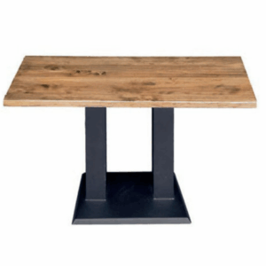 E402-14 深柚木餐桌 雙管鐵腳