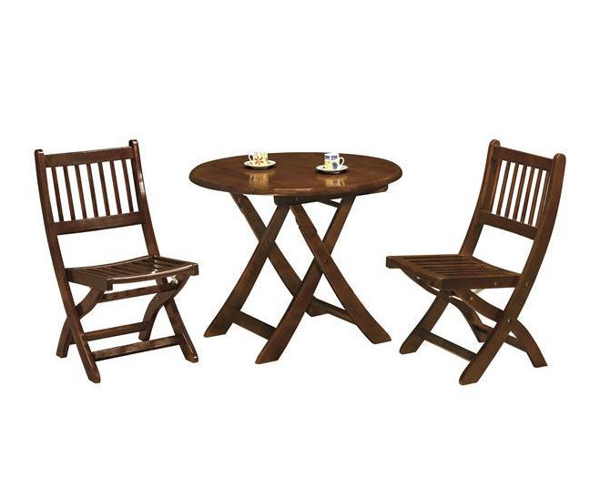 E398-25實木圓折桌