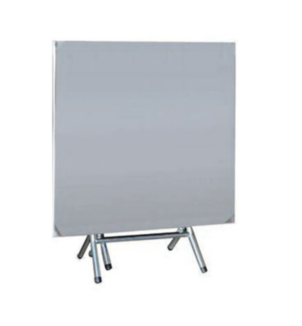 E405-19 白鐵不鏽鋼製桌2*2尺 含電鍍中腳