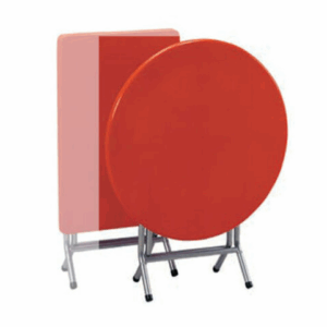 E405-22 3尺圓纖維桌含電鍍中腳、