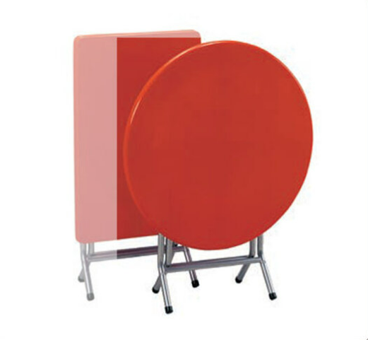 E405-22 3尺圓纖維桌含電鍍中腳、