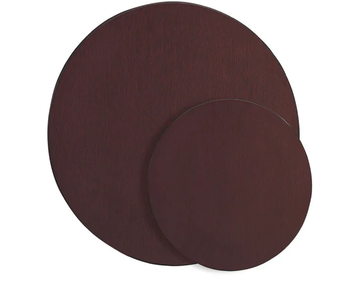 E403-26 胡桃色桌面60公分圓