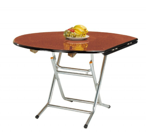 E406-3 白碎石四垂桌 電鍍大腳