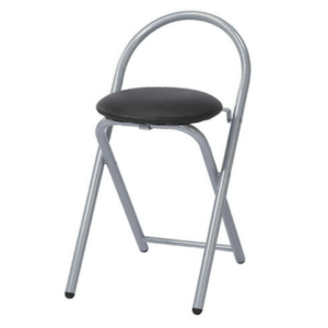 E419-5 折合高吧椅 黑皮