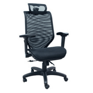 E422-7 HA155辦公椅黑網5D/PU扶手