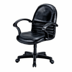 E424-9 辦公椅HF-56 黑皮 有手