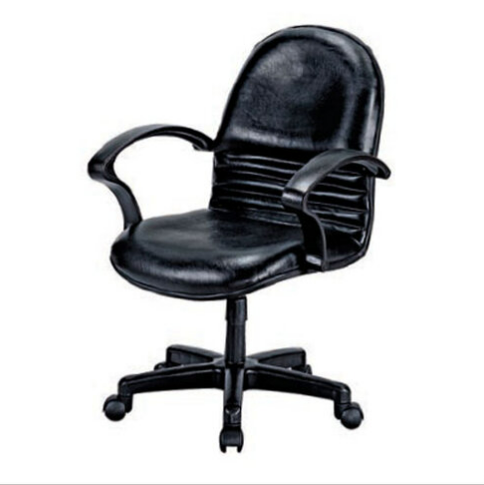 E424-9 辦公椅HF-56 黑皮 有手