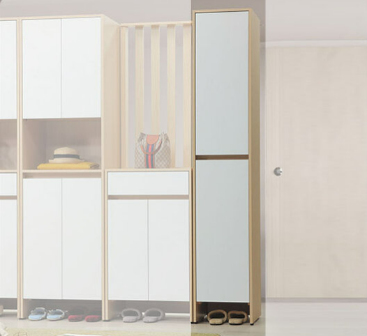 E429-2 原木雙色玄關鞋櫃1.3尺雙門右開門