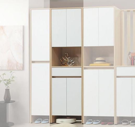 E429-3 原木雙色玄關鞋櫃 2尺四門一抽