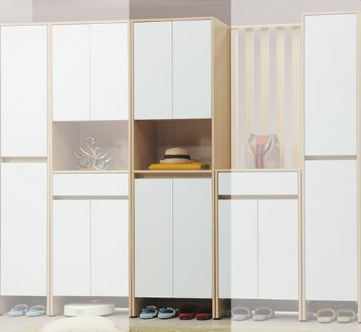 E429-4 原木雙色玄關鞋櫃2尺四門