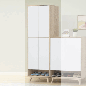 E439-1 肯詩特原橡雙色2尺高鞋櫃