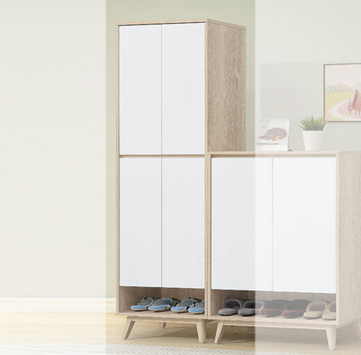 E439-1 肯詩特原橡雙色2尺高鞋櫃