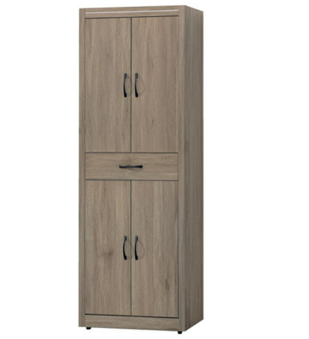 E443-1 灰橡色2*6尺鞋櫃 ⊙隔板上下各三片、 ⊙附鞋叉2支、 ⊙透氣孔×2、