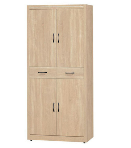 E444-1 原切橡木3*6尺鞋櫃 ⊙透氣孔×2、 ⊙隔板六片.附鞋叉2支