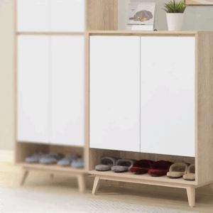 E439-2 肯詩特原橡雙色2.7尺鞋櫃