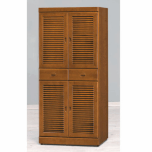 E435-2 樟木色3*6尺百葉鞋櫃