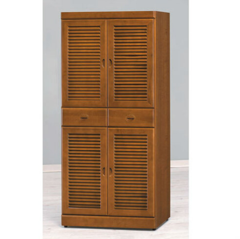 E435-2 樟木色3*6尺百葉鞋櫃