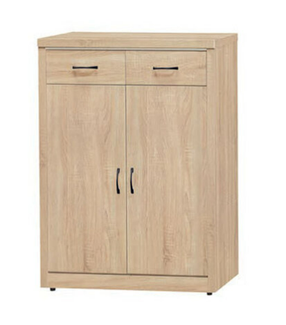 E445-2 原切橡木2.7尺鞋櫃 ⊙隔板四片、 ⊙附鞋叉2支