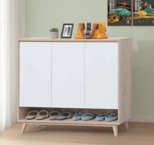 E439-3 肯詩特原橡雙色4尺鞋櫃