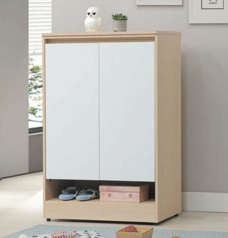 E440-3 原木雙色3尺鞋櫃 ⊙活動隔板4片