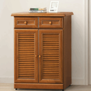 E436-3 樟木百葉3尺鞋櫃