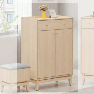 E434-2 喬伊原木色2.7尺鞋櫃 ⊙活動隔板四片